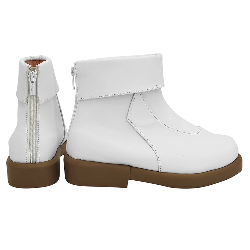 Anime White Boots Halloween Costumes Accessory Cosplay Shoes