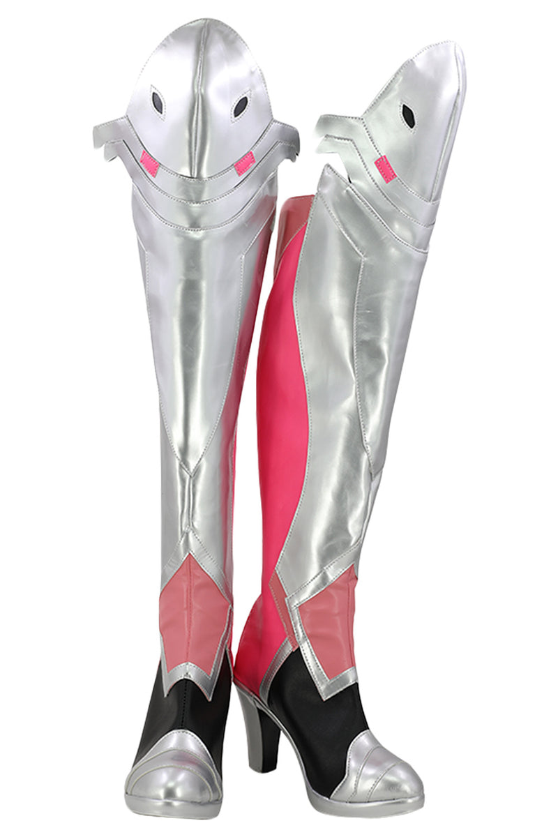 Overwatch Mercy Angela Ziegler Outfit Pink Mercy Skin Cosplay Shoes Boots