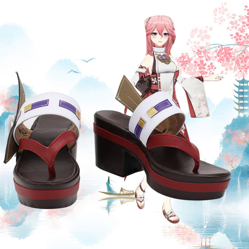 Genshin Impact Yae Miko Cosplay Shoes Boots Custom Made