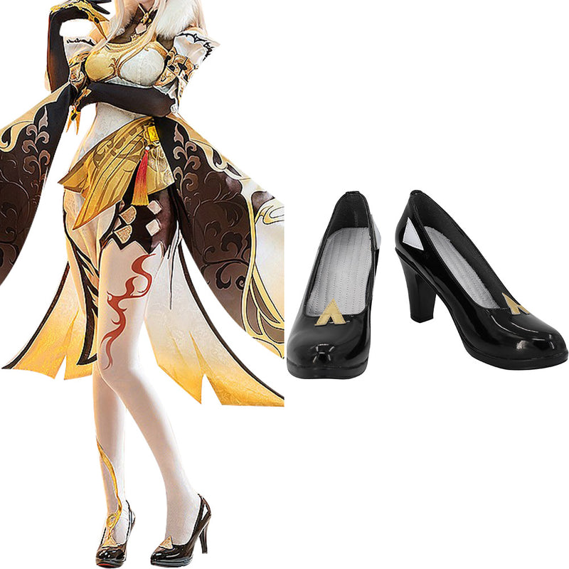 Genshin Impact Ningguang Cosplay Shoes Boots Halloween Costumes Accessory Custom Made