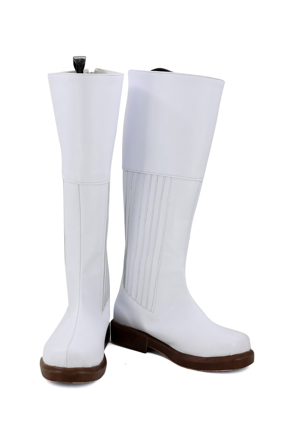SW Pricess Leia Cosplay Shoes Boots White