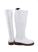 Pricess Leia Cosplay Shoes Boots White