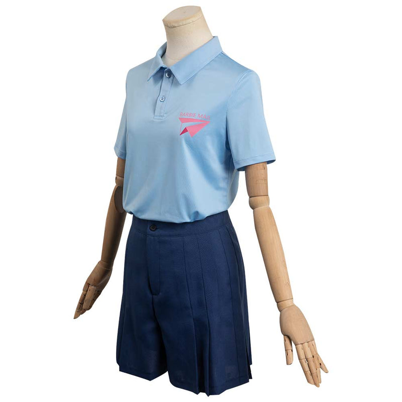 Barbie Movie Blue Mailman Outfits Halloween Carnival Cosplay Costume