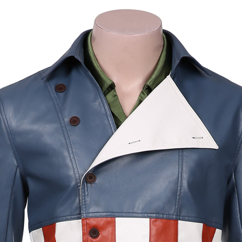 Avengers game-Captain America Coat Jacket Outfits Halloween Carnival Suit Cosplay Costume