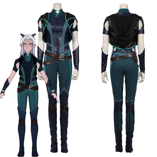 The Dragon Prince-Rayla Vest Pants Halloween Carnival Suit Cosplay Costume