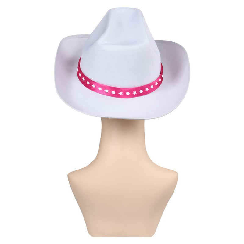 Movie 2023 Barbie Margot Robbie Cowboy Cosplay Hat Cap Halloween Costume Accessories