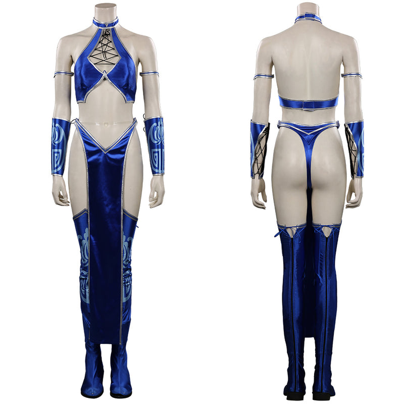 Mortal Kombat Kitana Costume Accessories Outfit Halloween Carnival Suit Cosplay Costume