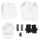 Cells at Work Black White Blood Cell Leukocyte Coat Pants Outfit Cosplay Costume
