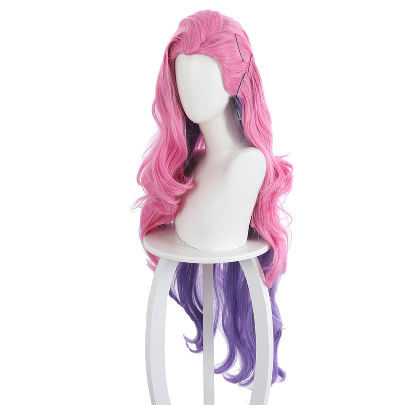 League of Legends LOL KDA Groups Seraphine Carnival Halloween Party Props Cosplay Wig