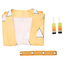 Agatsuma Zenitsu Halloween Carnival Suit with Earrings Belt Cosplay Costume