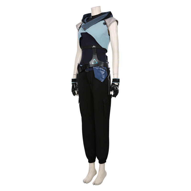 Game Valorant Jett Cosplay Costume Halloween Jumpsuit Outfit Cosplay Costume