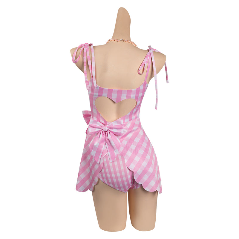 Barbie Movie Pink Plaid Skirt for Kids Children Outfits Halloween Carnival Cosplay Costume