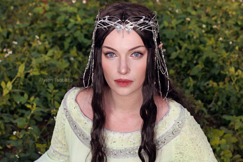 The Lord of the Rings Arwen Light Green Gown Dress Costume