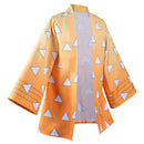 Agatsuma Zenitsu Halloween Carnival Suit with Earrings Belt Cosplay Costume