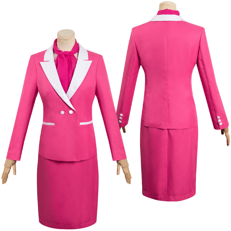 Barbie Movie Pink Uniform Skirt Outfits Halloween Carnival Suit Cosplay Costume