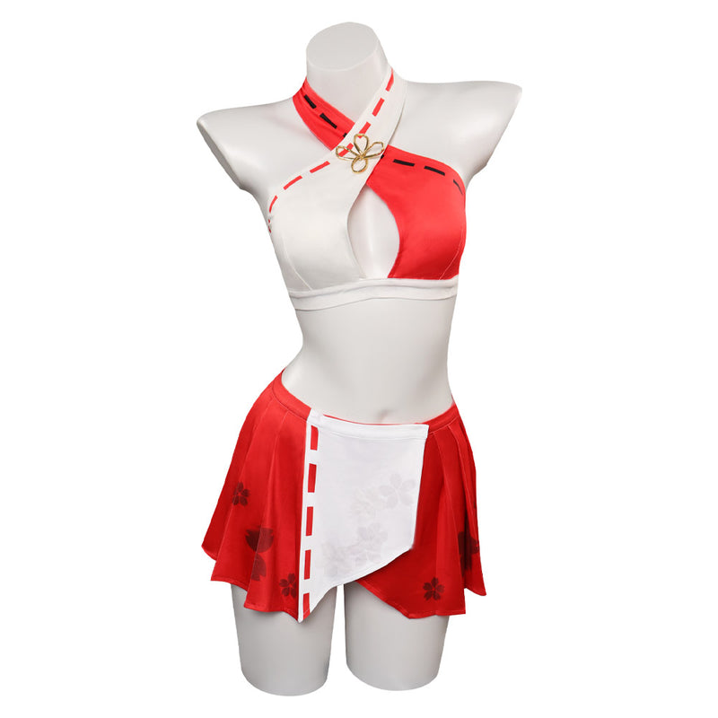 Genshin Impact Yae Miko Swimsuit Cosplay Costume Outfits Halloween Carnival Party Suit