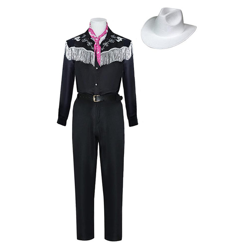 Costume Ken Cowboy Vintage | Ensemble Complet : Veste, Pantalon, Foulard, Ceinture, Chapeau | Pour Cosplay Et Fêtes