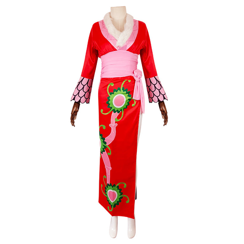 One Piece Boa Hancock Cheongsam Dress Halloween Cosplay Costume