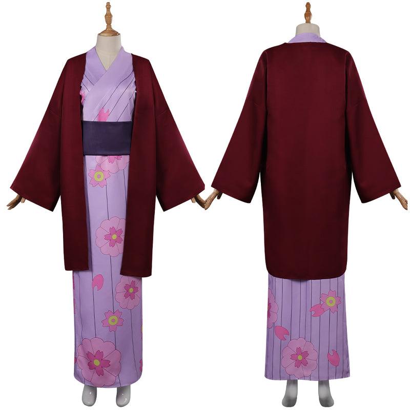 Kanroji Mitsuri Cosplay Costume Kimono Outfits Halloween Carnival Part