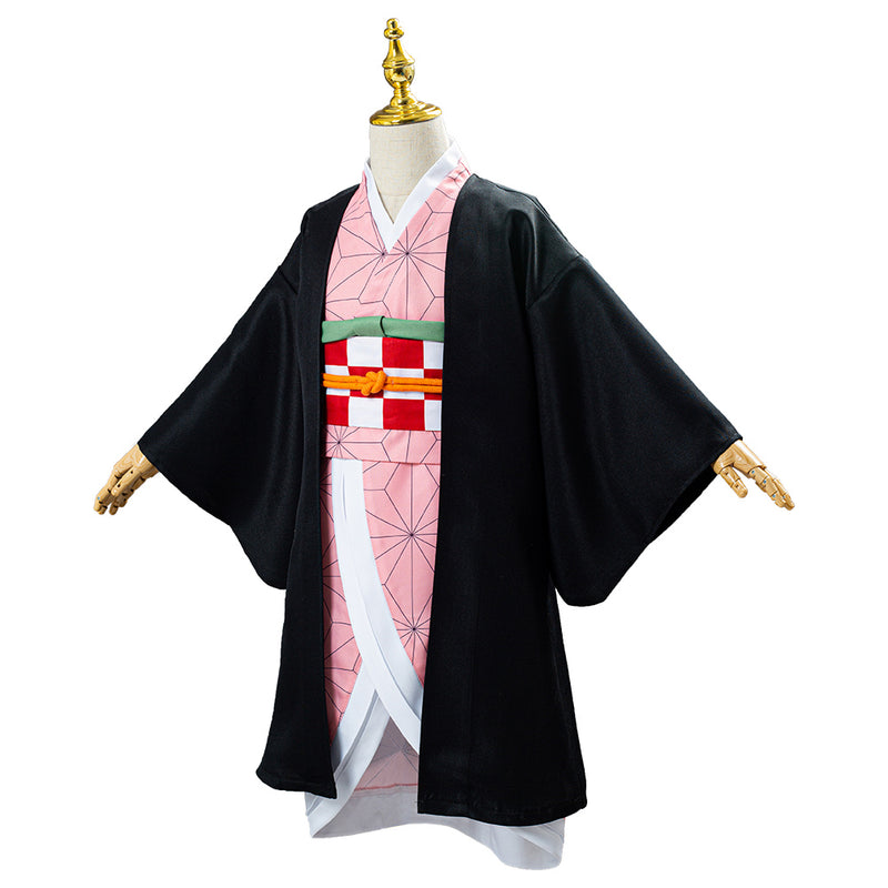 Kids Children Kamado Nezuko Uniform Outfit Cosplay Costume