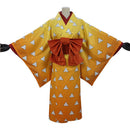 Agatsuma Zenitsu Women Kimono Outfits Halloween Carnival Costume Cosplay Costume