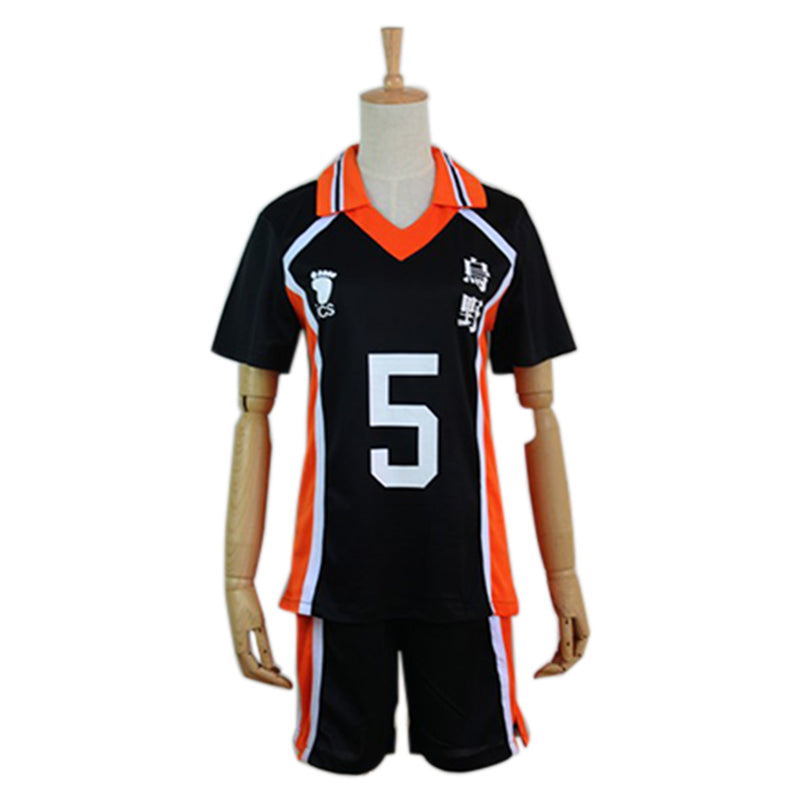 Anime Cosplay Costume Karasuno High School Volleyball Club Tanaka Ryunosuke Sportswear Jerseys Uniform