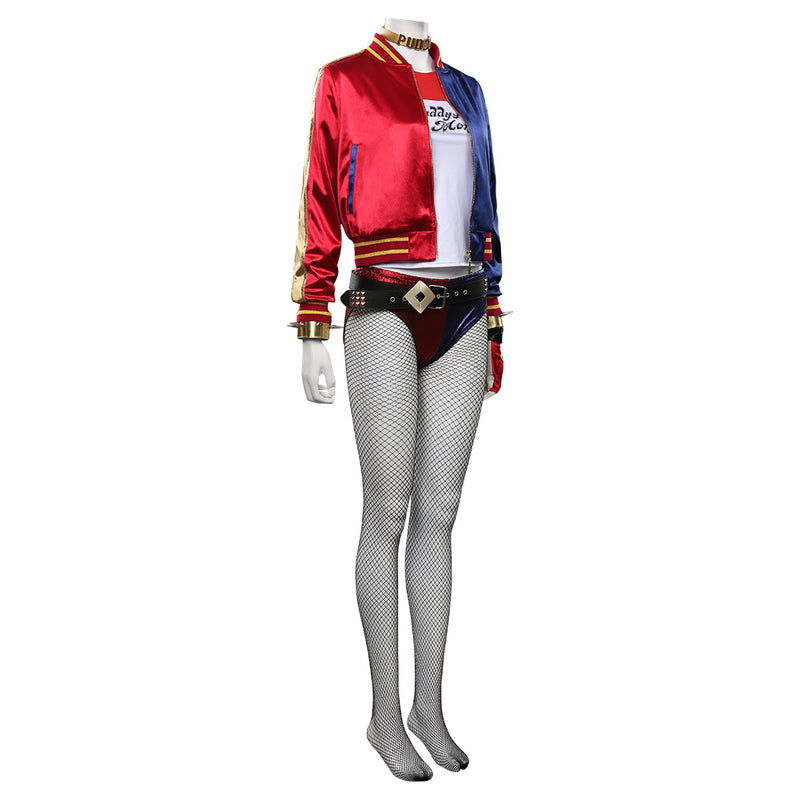 Suicide Squad Harley QuinnT-shirt Pants Outfits Halloween Carnival Suit Cosplay Costume
