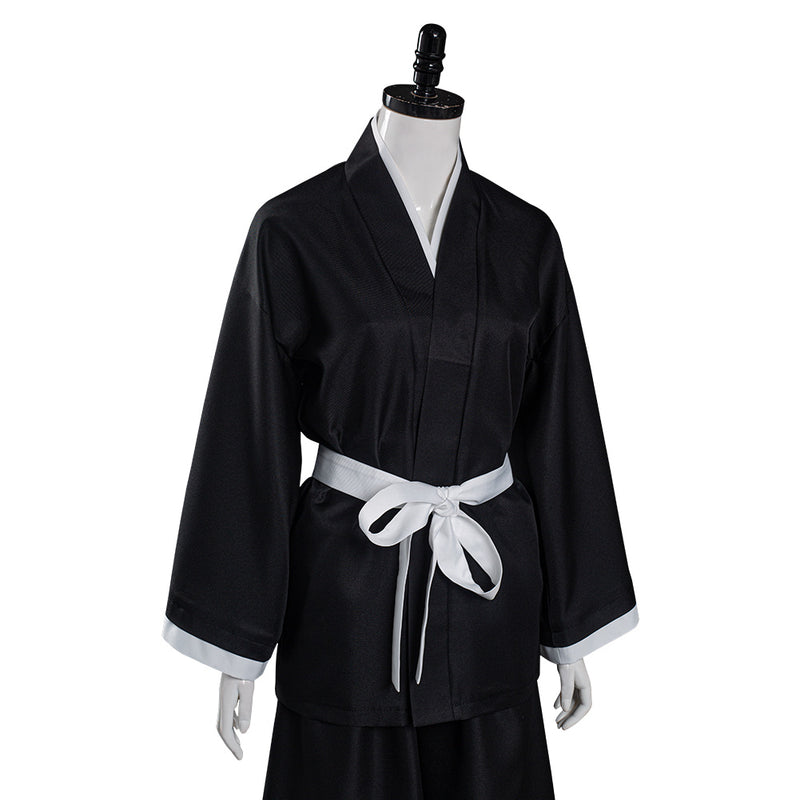 Men Black Japanese Kimono Outfits Halloween Carnival Suit Cosplay Costume