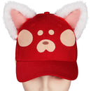 Turning Red Red Panda Cosplay Hat Cap Halloween Carnival Costume Accessories