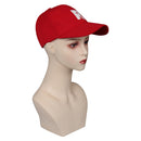 A League of Their Own Rockford Peaches Cosplay Baseball Hat Red Color Cap Costume Props