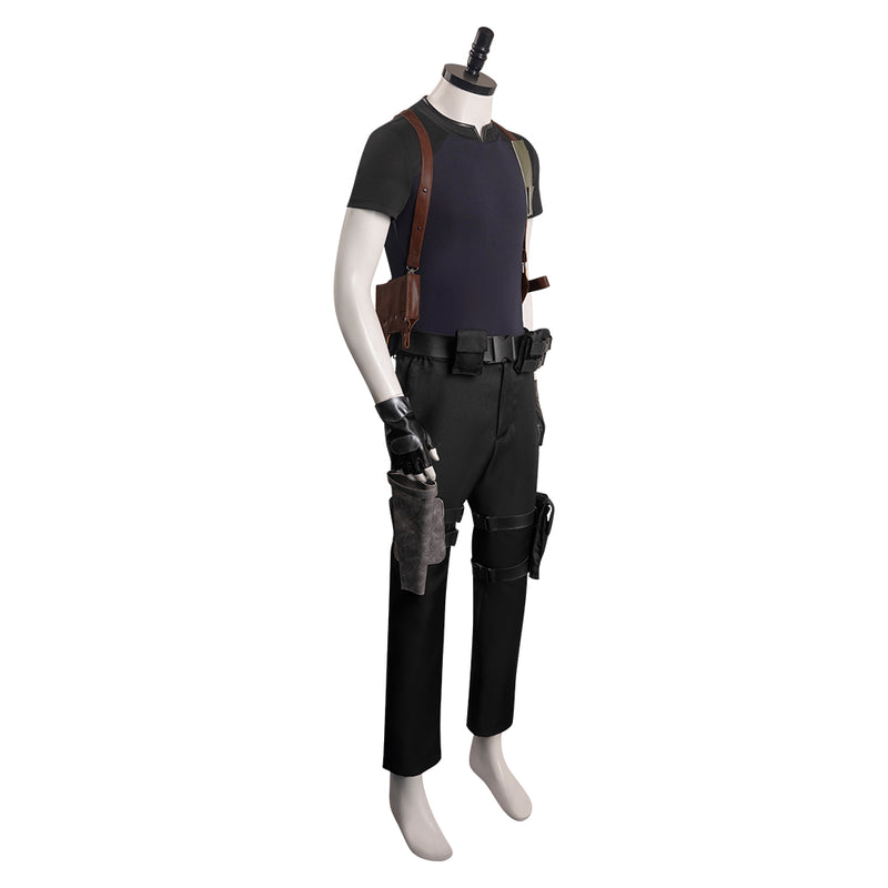 Resident Evil 4 Remake Leon S.Kennedy Cosplay Costume Halloween Carnival Party Disguise Suit