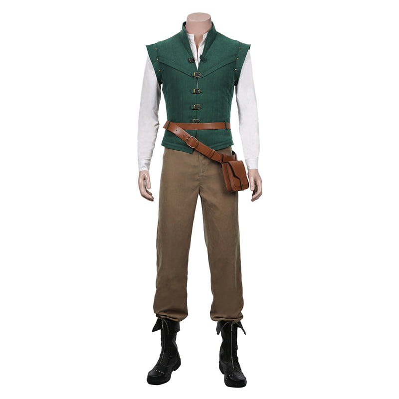 Flynn Rider Prince Vest Shirt Outfits Halloween Carnival Suit Cosplay Costume