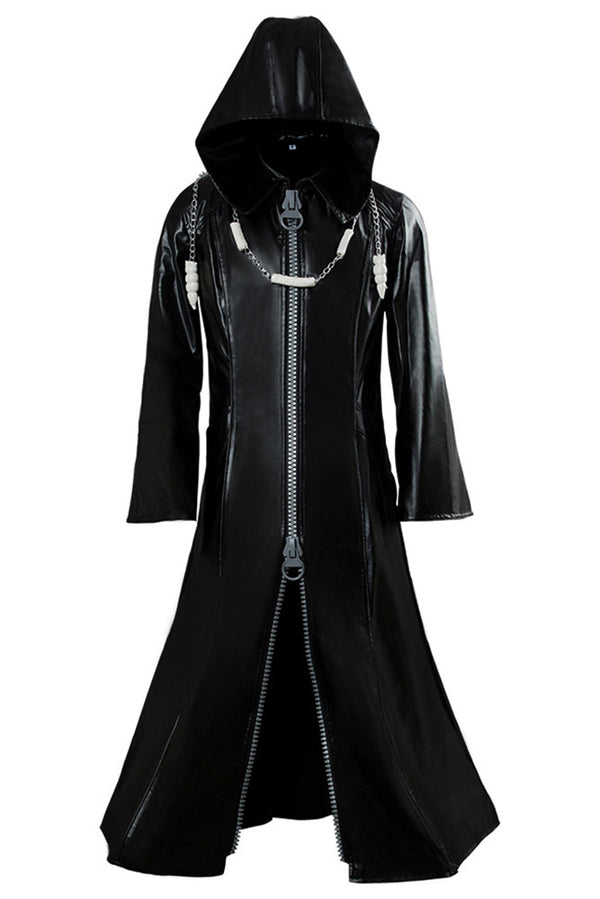 Organization XIII Kingdom Hearts II Cosplay Pleather Coat Costume New Version