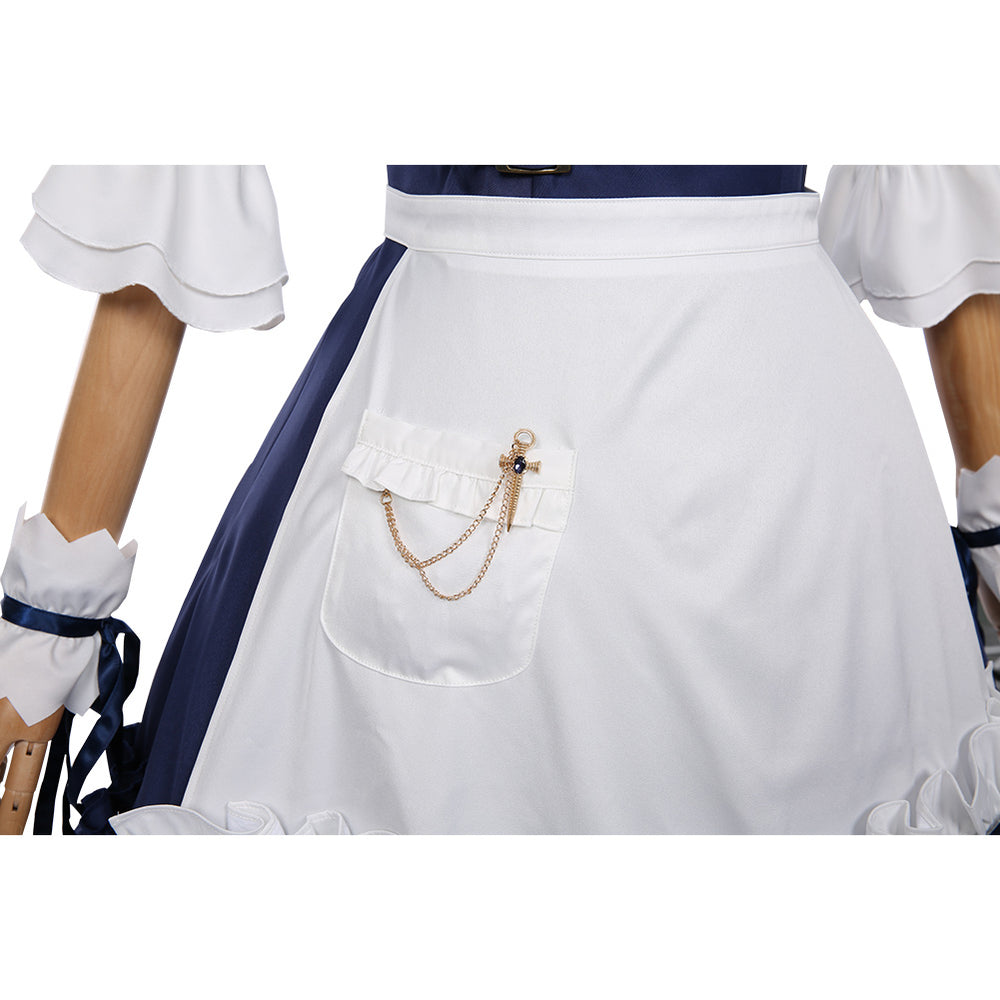 princess polly baby blue dress FINAL FANTASY XIV Miqo'te Maid Outfit Halloween Carnival Costume Cosplay  Costume