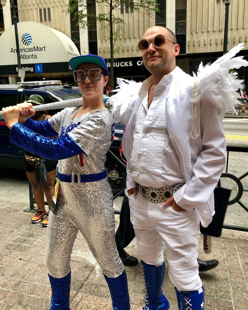 Elton John Dodgers Cosplay Costume Dodgers Baseball Uniform for Men Women Carnival Costumes