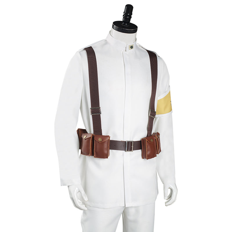 Army White Uniform Outfits Halloween Carnival Suit Cosplay Costume