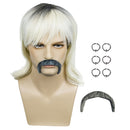 Tiger King Joe Exotic Earrings Beard Costume Accessories Dress Up Prop Kits Set Cosplay Wig