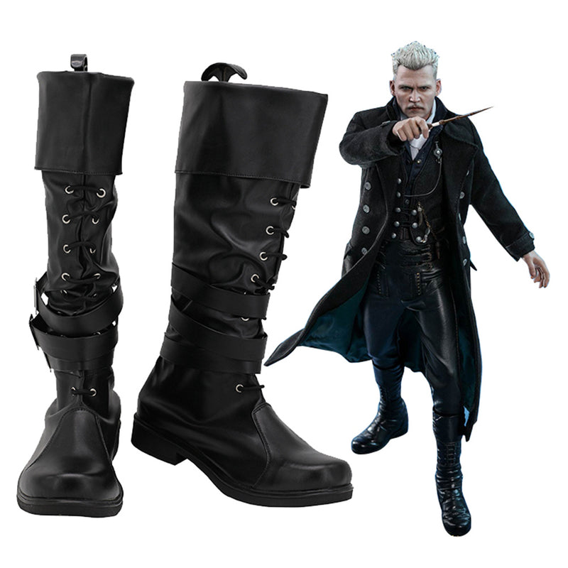 Fantastic Beasts: The Crimes of Grindelwald Gellert Grindelwald Boots Halloween Costumes Accessory Cosplay Shoes