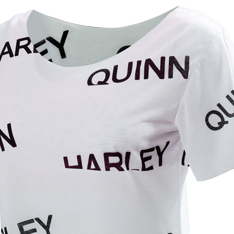 Birds of Prey Harley Quinn Top Women Summer T-shirt Cosplay Costume