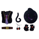 Cat Witch Kids Children Girls Dress Outfit Halloween Carnival Suit Cosplay Costume