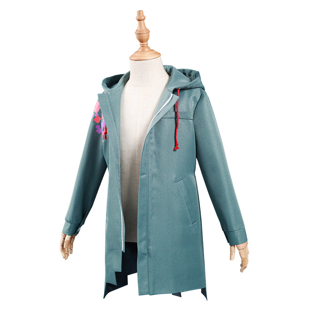 Danganronpa Nagito Komaeda Kids Children Army Green Jacket Coat Cospla