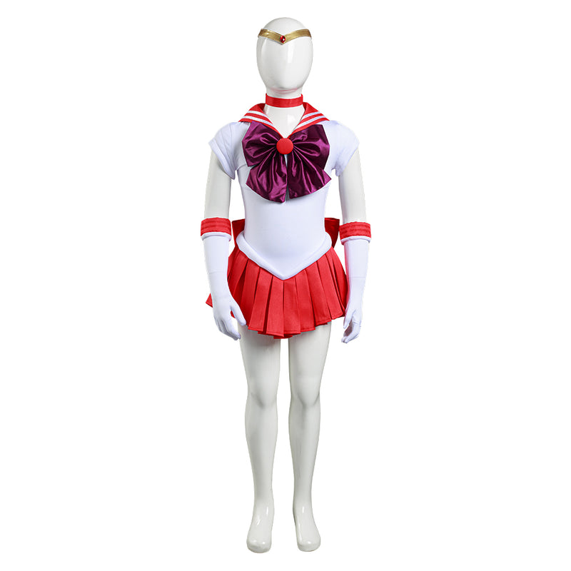 Sailor Moon Hino Rei Kids Children Girls Dress Outfits Halloween Carnival Suit Cosplay Costume