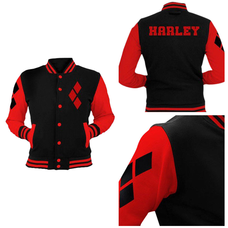 Suicide Squad Harley Quinn Hoodie Jacket Coat Cosplay Costume