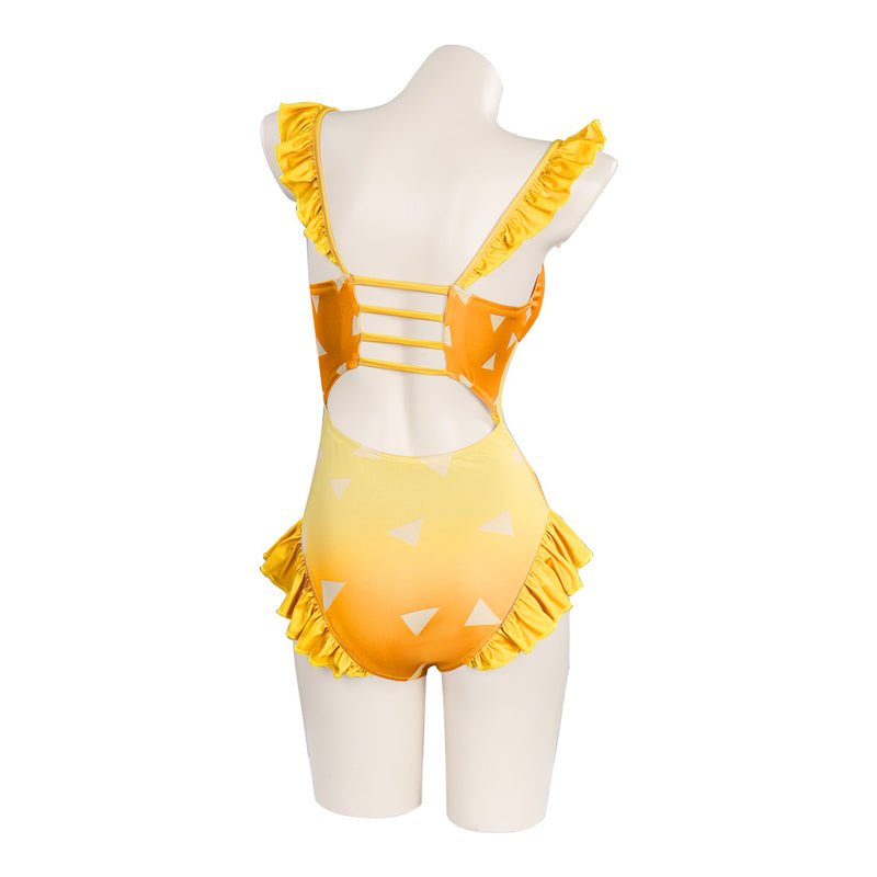 Agatsuma Zenitsu Swimwear Outfits Halloween Carnival Suit Cosplay Cost