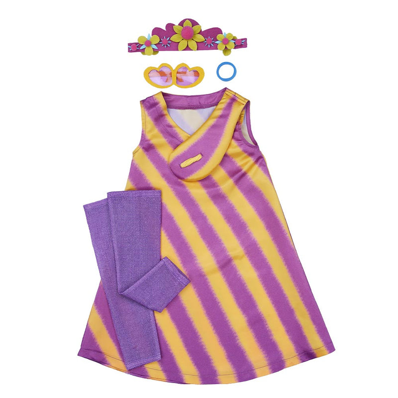 Trolls 2：World Tour-Poppy Kids Children Dress Outfit Halloween Carnival Costume Cosplay Costume