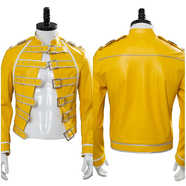 Freddie Mercury Yellow Jacket Comic-con Party Cosplay Costume Coat