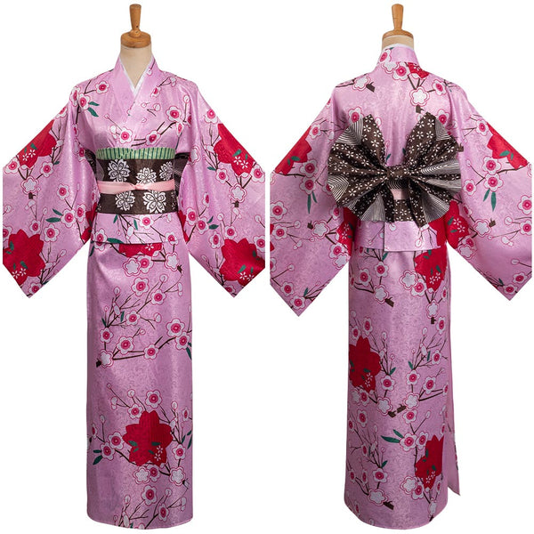 Kanroji Mitsuri Cosplay Costume Kimono Outfits Halloween Carnival Party Disguise Suit