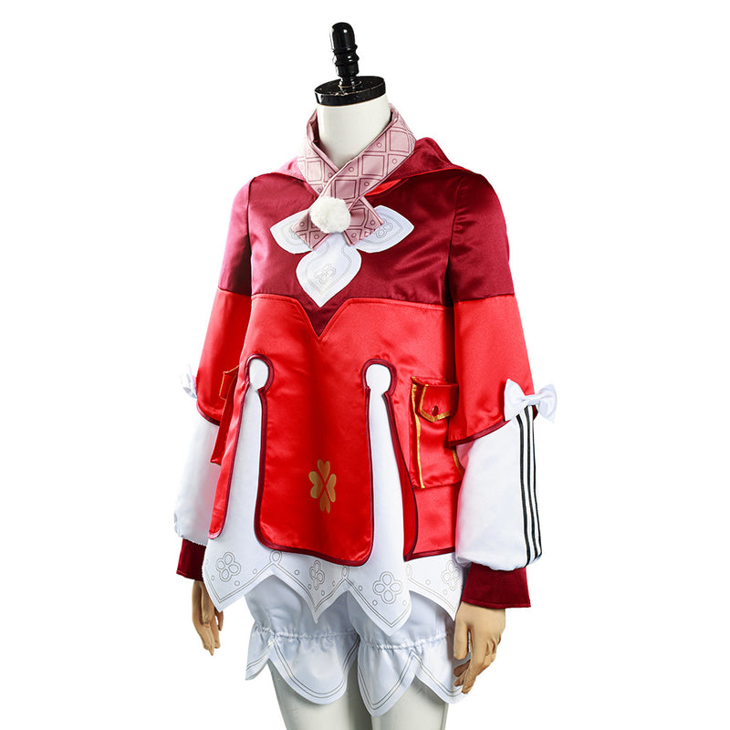 Game Genshin Impact Klee Coat Hat Outfits Halloween Carnival Suit Cosp