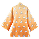 Agatsuma Zenitsu Halloween Carnival Suit with Earrings Belt Cosplay Costume