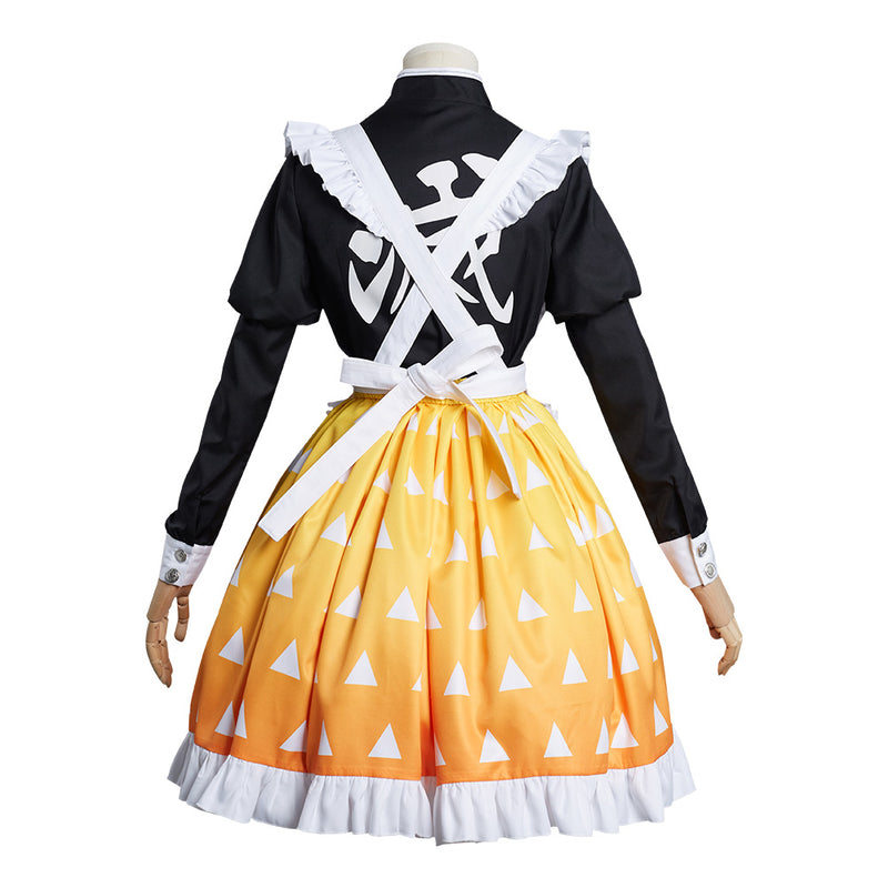 Agatsuma Zenitsu Maid Dress Re-creation Design Cosplay Costume